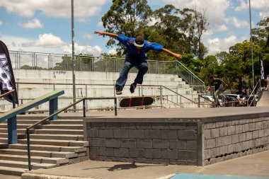 SAO PAULO, BRAZIL JANUARY 15, 2023, skateboarding championship at the extreme sports center in sao paulo