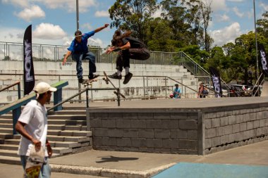 SAO PAULO, BRAZIL JANUARY 15, 2023, skateboarding championship at the extreme sports center in sao paulo