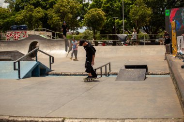 SAO PAULO, BRAZIL JANUARY 15, 2023, skateboarding championship at the extreme sports center in sao paulo
