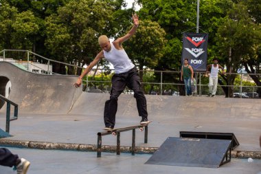 SAO PAULO, BRAZIL JANUARY 15, 2023, skateboarding championship at the extreme sports center in sao paulo 