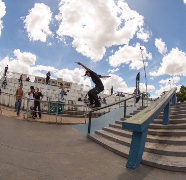SAO PAULO, BRAZIL JANUARY 15, 2023, skateboarding championship at the extreme sports center in sao paulo 