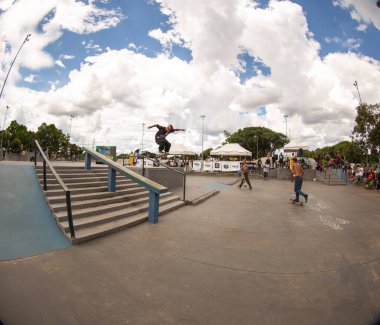 SAO PAULO, BRAZIL JANUARY 15, 2023, skateboarding championship at the extreme sports center in sao paulo 