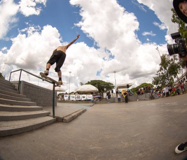 SAO PAULO, BRAZIL JANUARY 15, 2023, skateboarding championship at the extreme sports center in sao paulo 