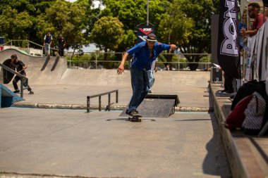 SAO PAULO, BRAZIL JANUARY 15, 2023, skateboarding championship at the extreme sports center in sao paulo