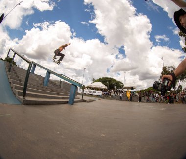 SAO PAULO, BRAZIL JANUARY 15, 2023, skateboarding championship at the extreme sports center in sao paulo