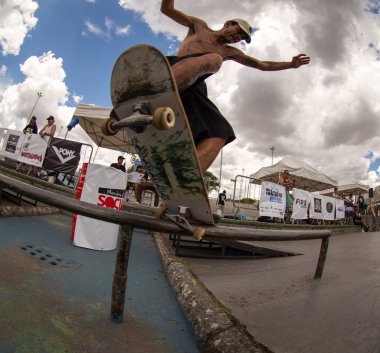 SAO PAULO, BRAZIL JANUARY 15, 2023, skateboarding championship at the extreme sports center in sao paulo