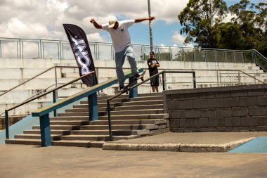 SAO PAULO, BRAZIL JANUARY 15, 2023, skateboarding championship at the extreme sports center in sao paulo