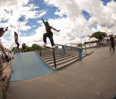 SAO PAULO, BRAZIL JANUARY 15, 2023, skateboarding championship at the extreme sports center in sao paulo