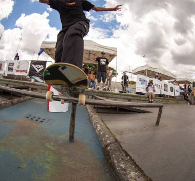 SAO PAULO, BRAZIL JANUARY 15, 2023, skateboarding championship at the extreme sports center in sao paulo