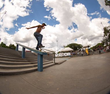 SAO PAULO, BRAZIL JANUARY 15, 2023, skateboarding championship at the extreme sports center in sao paulo