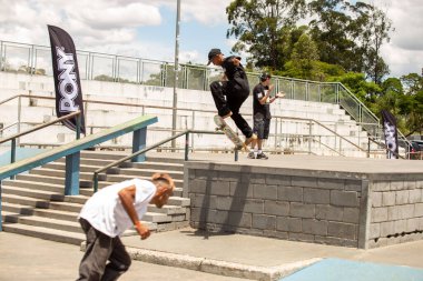 SAO PAULO, BRAZIL JANUARY 15, 2023, skateboarding championship at the extreme sports center in sao paulo