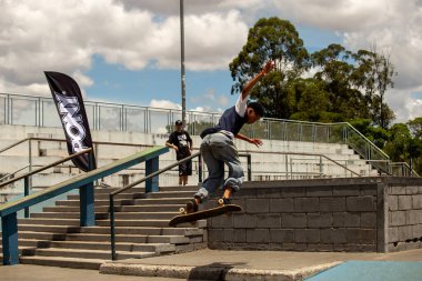 SAO PAULO, BRAZIL JANUARY 15, 2023, skateboarding championship at the extreme sports center in sao paulo