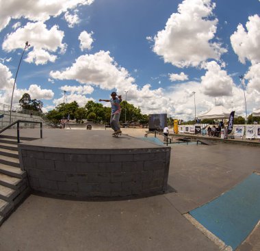 SAO PAULO, BRAZIL JANUARY 15, 2023, skateboarding championship at the extreme sports center in sao paulo