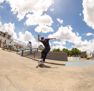 SAO PAULO, BRAZIL JANUARY 15, 2023, skateboarding championship at the extreme sports center in sao paulo