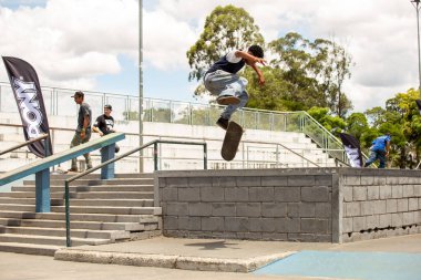 SAO PAULO, BRAZIL JANUARY 15, 2023, skateboarding championship at the extreme sports center in sao paulo
