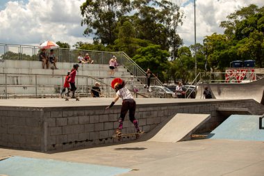 SAO PAULO, BRAZIL JANUARY 15, 2023, skateboarding championship at the extreme sports center in sao paulo