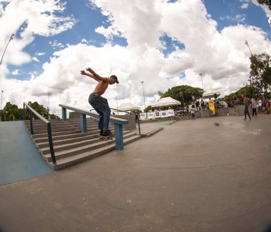 SAO PAULO, BRAZIL JANUARY 15, 2023, skateboarding championship at the extreme sports center in sao paulo