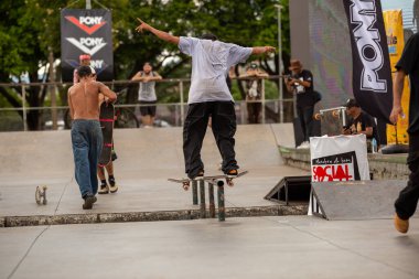 SAO PAULO, BRAZIL JANUARY 15, 2023, skateboarding championship at the extreme sports center in sao paulo