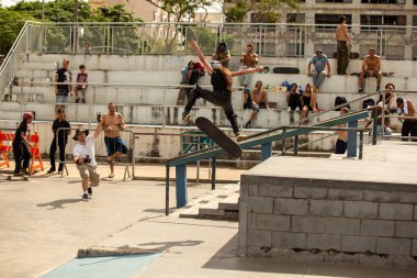 SAO PAULO, BRAZIL JANUARY 15, 2023, skateboarding championship at the extreme sports center in sao paulo