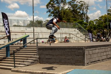 SAO PAULO, BRAZIL JANUARY 15, 2023, skateboarding championship at the extreme sports center in sao paulo