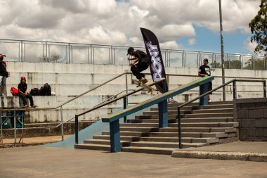 SAO PAULO, BRAZIL JANUARY 15, 2023, skateboarding championship at the extreme sports center in sao paulo