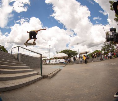 SAO PAULO, BRAZIL JANUARY 15, 2023, skateboarding championship at the extreme sports center in sao paulo