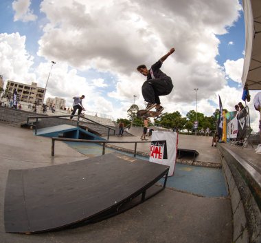 SAO PAULO, BRAZIL JANUARY 15, 2023, skateboarding championship at the extreme sports center in sao paulo