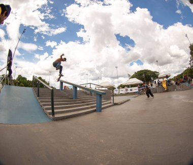 SAO PAULO, BRAZIL JANUARY 15, 2023, skateboarding championship at the extreme sports center in sao paulo