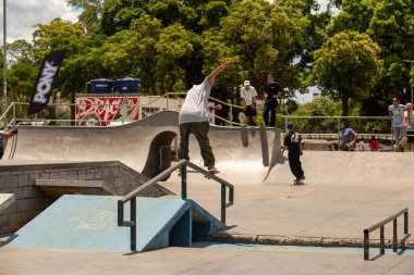 SAO PAULO, BRAZIL JANUARY 15, 2023, skateboarding championship at the extreme sports center in sao paulo