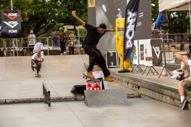 SAO PAULO, BRAZIL JANUARY 15, 2023, skateboarding championship at the extreme sports center in sao paulo