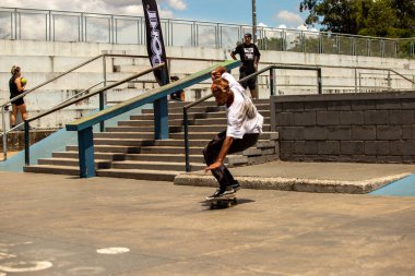 SAO PAULO, BRAZIL JANUARY 15, 2023, skateboarding championship at the extreme sports center in sao paulo