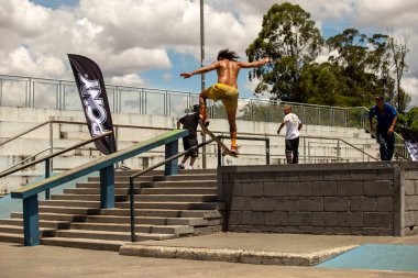 SAO PAULO, BRAZIL JANUARY 15, 2023, skateboarding championship at the extreme sports center in sao paulo