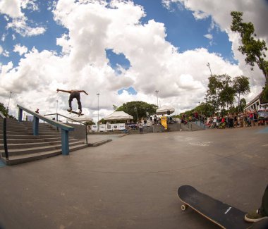 SAO PAULO, BRAZIL JANUARY 15, 2023, skateboarding championship at the extreme sports center in sao paulo