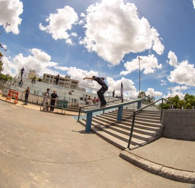 SAO PAULO, BRAZIL JANUARY 15, 2023, skateboarding championship at the extreme sports center in sao paulo