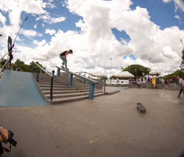 SAO PAULO, BRAZIL JANUARY 15, 2023, skateboarding championship at the extreme sports center in sao paulo