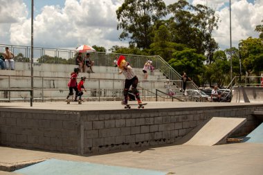 SAO PAULO, BRAZIL JANUARY 15, 2023, skateboarding championship at the extreme sports center in sao paulo