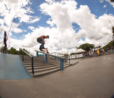 SAO PAULO, BRAZIL JANUARY 15, 2023, skateboarding championship at the extreme sports center in sao paulo