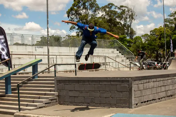 SAO PAULO, BRAZIL JANUARY 15, 2023, skateboarding championship at the extreme sports center in sao paulo