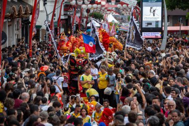 aerial view, drone photography of the neighborhood of freedom The neighborhood of Liberty is where the largest Japanese colony in the world, outside of Japan, is concentrated. The arrival of the Japanese to So Paulo began in 1912, when the immigrants