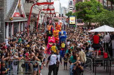 aerial view, drone photography of the neighborhood of freedom The neighborhood of Liberty is where the largest Japanese colony in the world, outside of Japan, is concentrated. The arrival of the Japanese to So Paulo began in 1912, when the immigrants