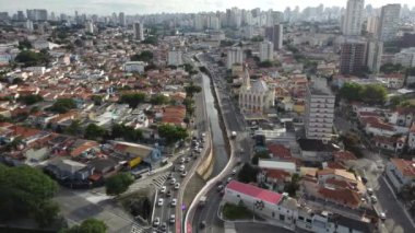 PAULO, BRAZİL FEBRUARY 03, 2023, Ipiranga 'nın hava manzarası