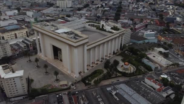 Paulo Brésil Février 2023 Vue Aérienne Temple Salomon Dans Quartier — Video