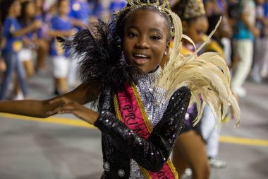 SAO PAULO, BRAZIL FEBRUARY 09, 2023, Technical rehearsal of the Sao Paulo samba schools at the Anhembi Sambadrome.