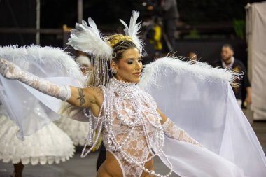 SAO PAULO, BRAZIL FEBRUARY 09, 2023, Technical rehearsal of the Sao Paulo samba schools at the Anhembi Sambadrome.