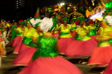 SAO PAULO, BRAZIL FEBRUARY 09, 2023, Technical rehearsal of the Sao Paulo samba schools at the Anhembi Sambadrome