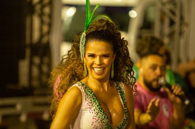 SAO PAULO, BRAZIL FEBRUARY 09, 2023, Technical rehearsal of the Sao Paulo samba schools at the Anhembi Sambadrome