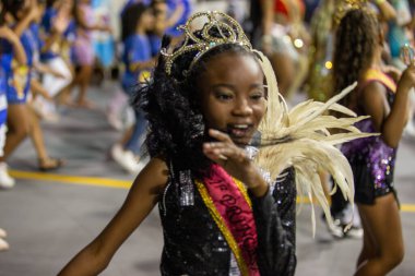 SAO PAULO, BRAZIL FEBRUARY 09, 2023, Technical rehearsal of the Sao Paulo samba schools at the Anhembi Sambadrome