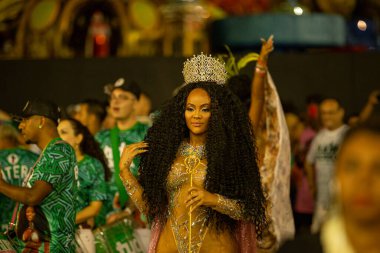 SAO PAULO, BRAZIL FEBRUARY 09, 2023, Technical rehearsal of the Sao Paulo samba schools at the Anhembi Sambadrome