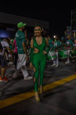 SAO PAULO, BRAZIL FEBRUARY 09, 2023, Technical rehearsal of the Sao Paulo samba schools at the Anhembi Sambadrome 