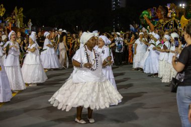 SAO PAULO, BRAZIL FEBRUARY 09, 2023, Technical rehearsal of the Sao Paulo samba schools at the Anhembi Sambadrome
